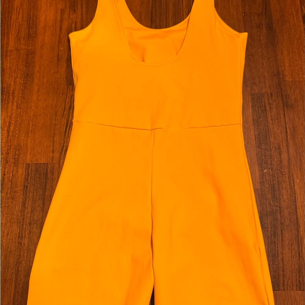 Madewell Girlfriend Collective Bike Unitard in Golden Yellow - Picture 9 of 10